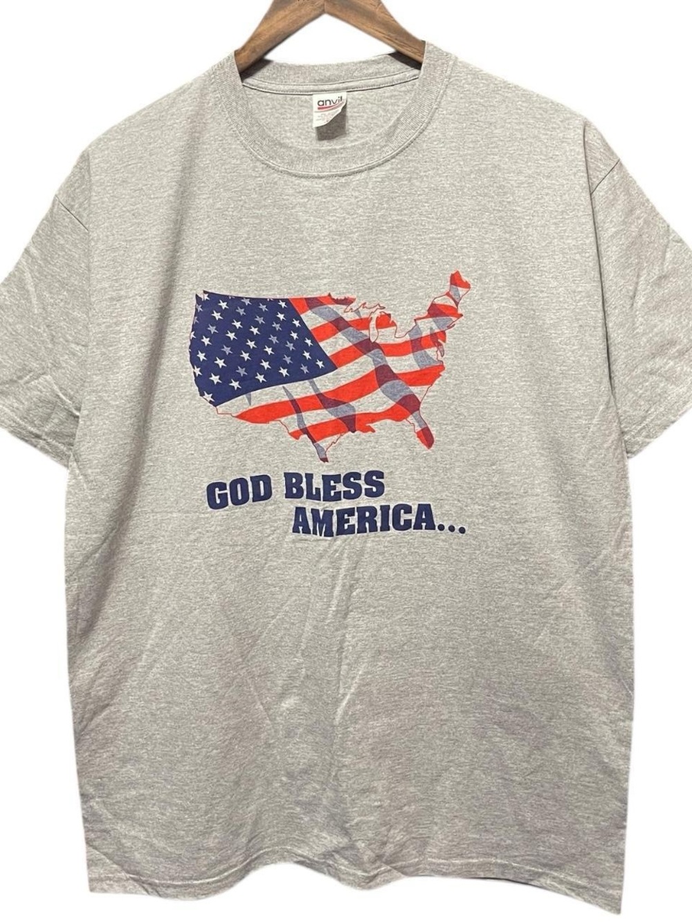 Vintage 90s 2000s Gold bless America and the farmers that feed you graphic Shirt